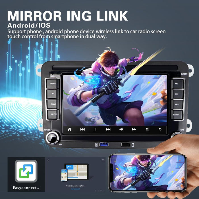 7 Inch Android Car Multimedia Player Navigation Bluetooth Reversing Integrated Machine - 2 + 32G