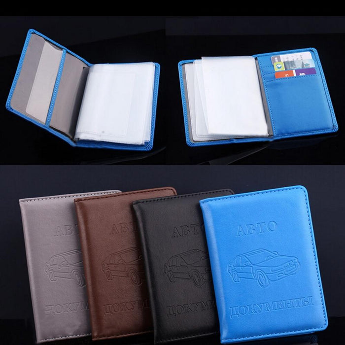 Stylish Pu Leather Driving License Holder Wallet