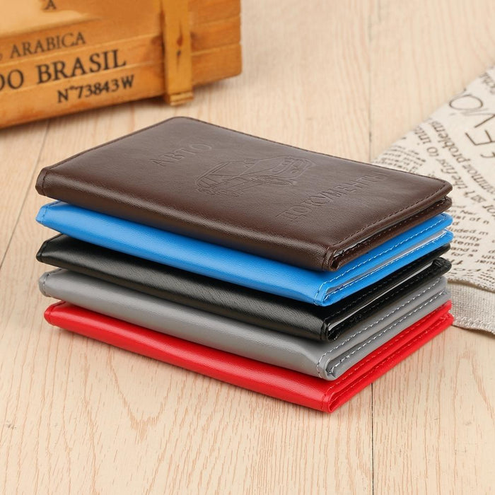 Stylish Pu Leather Driving License Holder Wallet