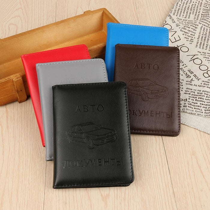 Stylish Pu Leather Driving License Holder Wallet