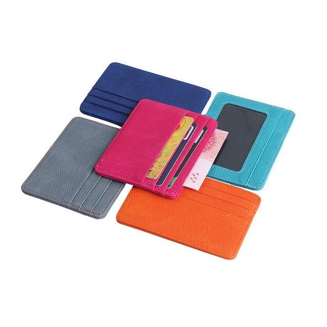 Lizard Pattern Pu Leather Card Holder Compact Bank Card Set