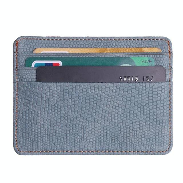 Lizard Pattern Pu Leather Card Holder Compact Bank Card Set
