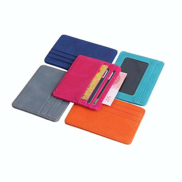 Lizard Pattern Pu Leather Card Holder Compact Bank Card Set