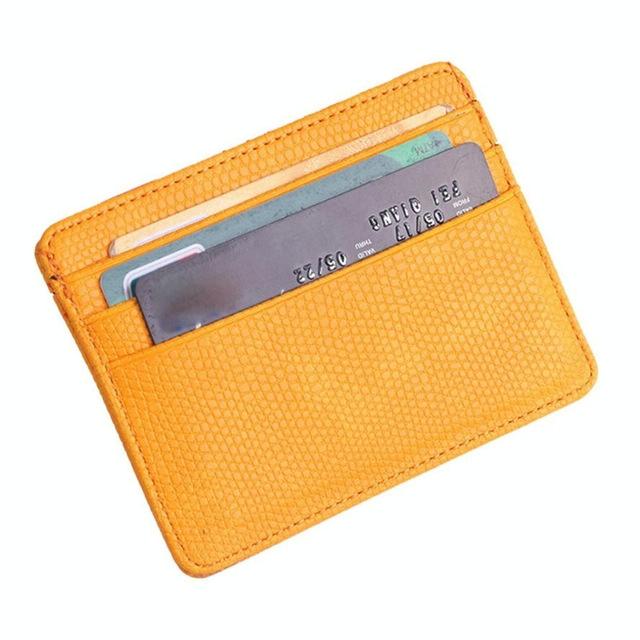 Lizard Pattern Pu Leather Card Holder Compact Bank Card Set
