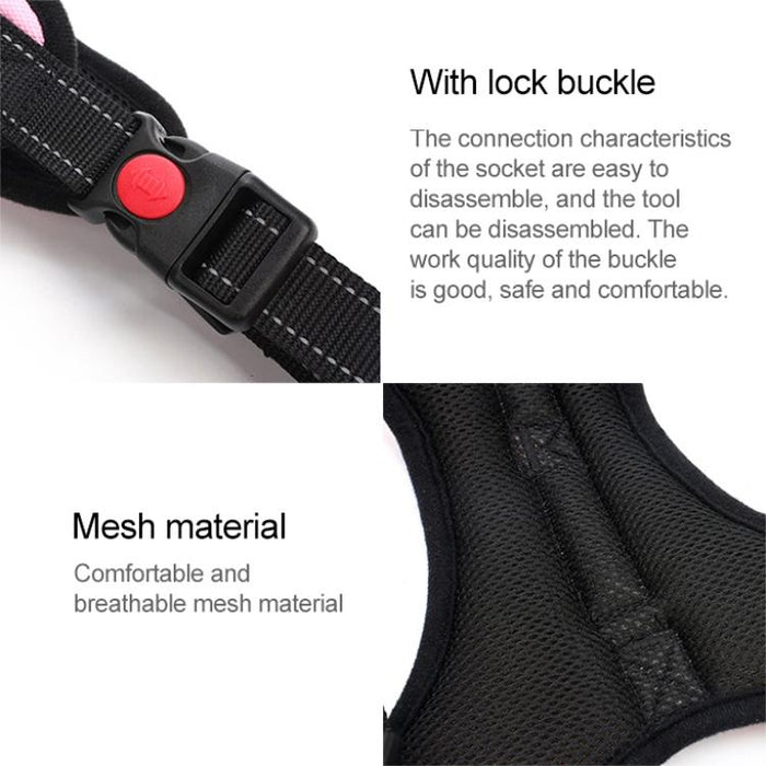 Adjustable Chest Strap For Dogs Size M Black