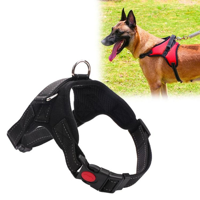 Adjustable Chest Strap For Dogs Size M Black