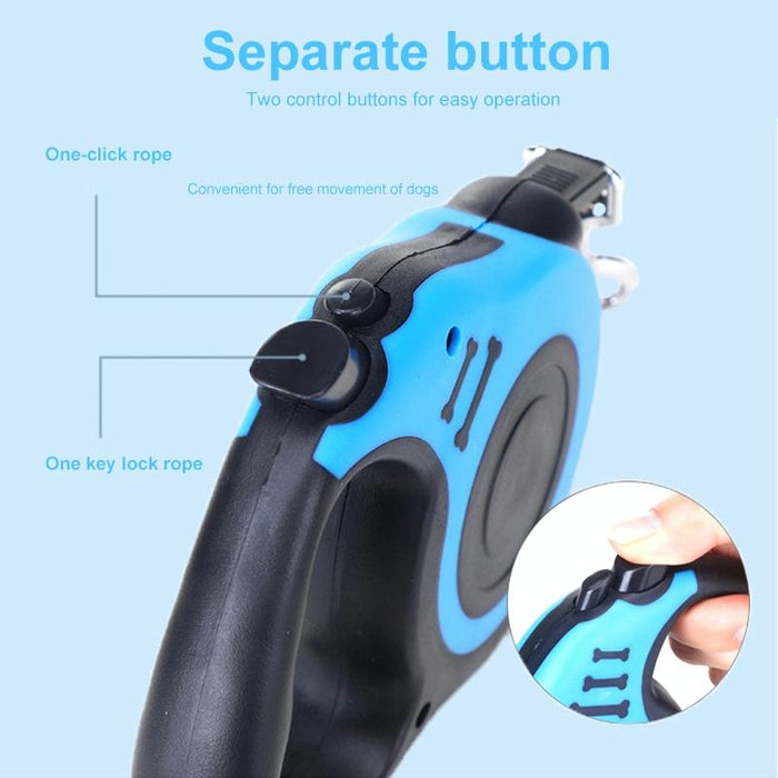 Flexible Retractable Dog Leash For Small To Medium Pets 3M