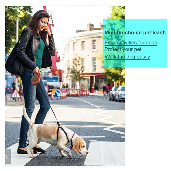 Flexible Retractable Dog Leash For Small To Medium Pets 5M