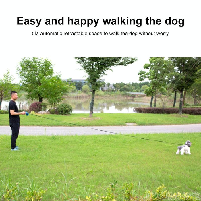 Flexible Retractable Dog Leash For Small To Medium Pets 5M