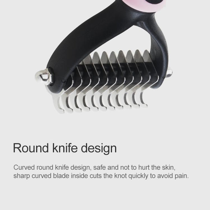 Pet Grooming Brush For Fur Shedding Blue