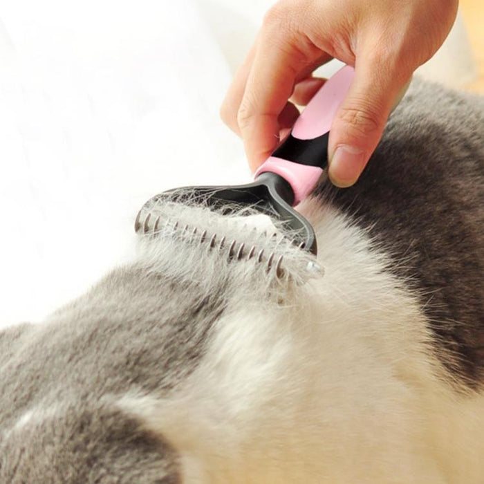 Pet Grooming Brush For Fur Shedding Blue