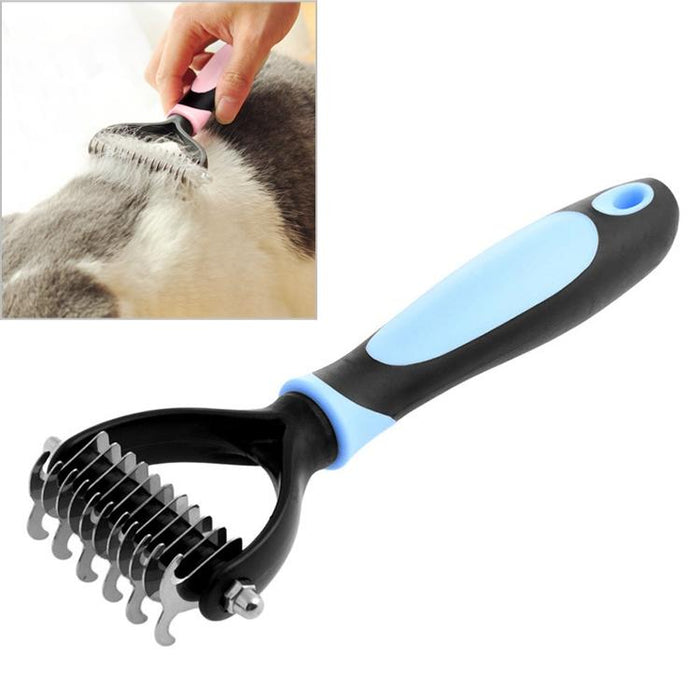 Pet Grooming Brush For Fur Shedding Blue