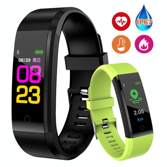 Smart Fitness Tracker Heart Rate Blood Pressure