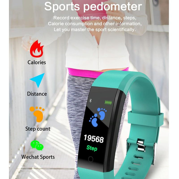 Smart Fitness Tracker Heart Rate Blood Pressure