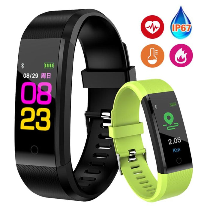 Smart Fitness Tracker Heart Rate Blood Pressure