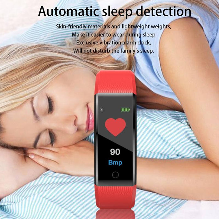Smart Fitness Tracker Heart Rate Blood Pressure