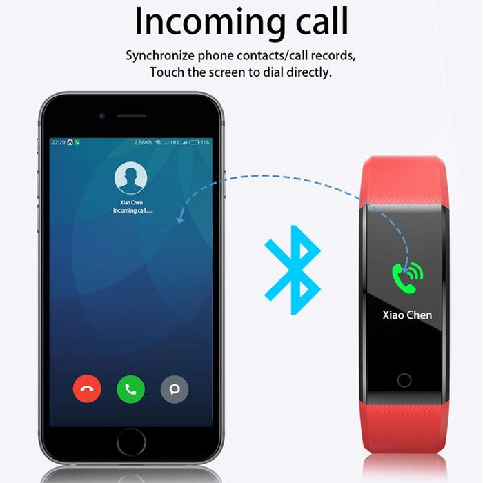 Smart Fitness Tracker Heart Rate Blood Pressure