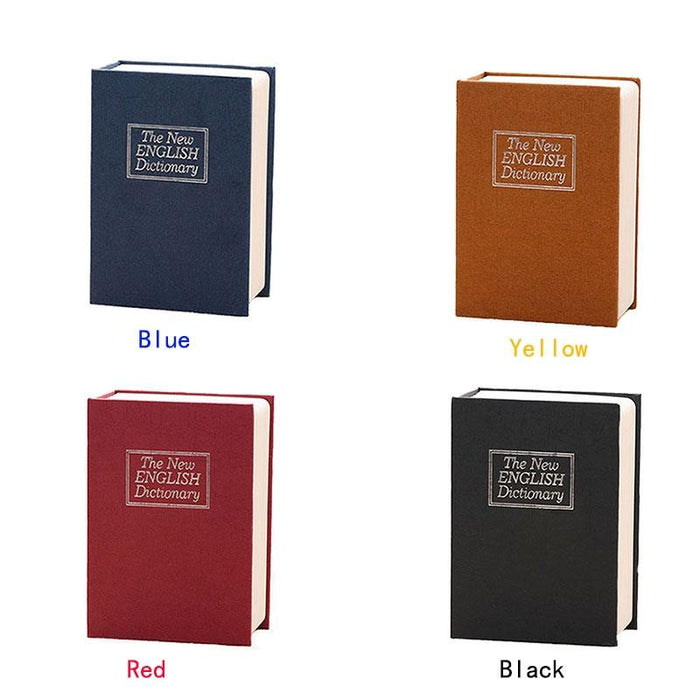 Mini Book Safe Box For Cash Coins And Jewelry Secret Security Lock