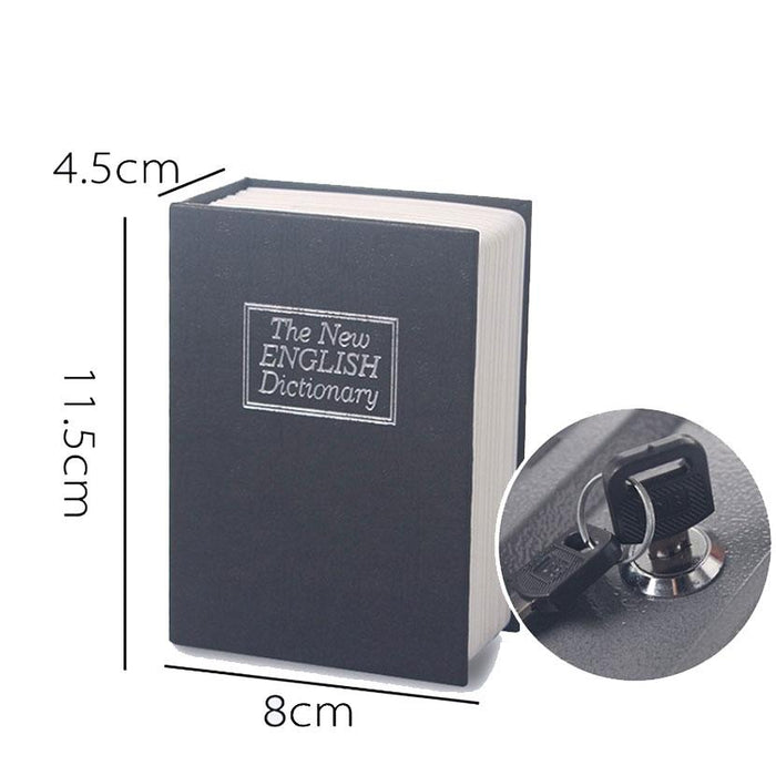 Mini Book Safe Box For Cash Coins And Jewelry Secret Security Lock