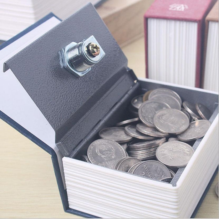 Mini Book Safe Box For Cash Coins And Jewelry Secret Security Lock