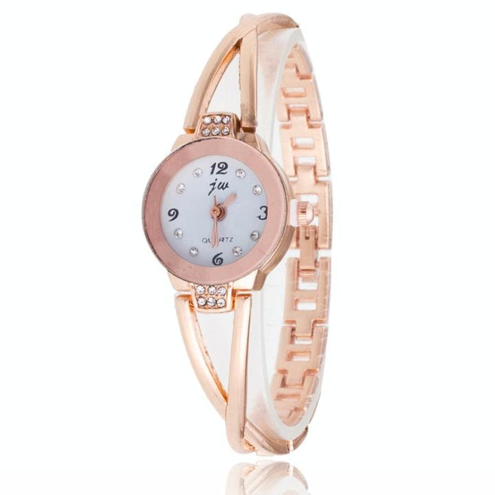2 Pcs Steel Belt Diamond Mirror Digital Scale Quartz Bracelet Watch For Women