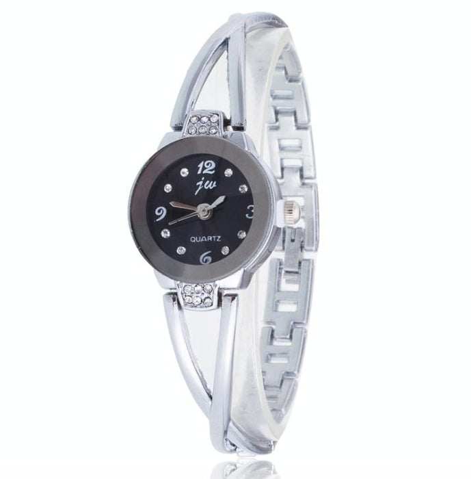 2 Pcs Steel Belt Diamond Mirror Digital Scale Quartz Bracelet Watch For Women