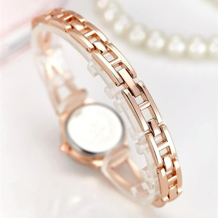 2 Pcs Steel Belt Diamond Mirror Digital Scale Quartz Bracelet Watch For Women