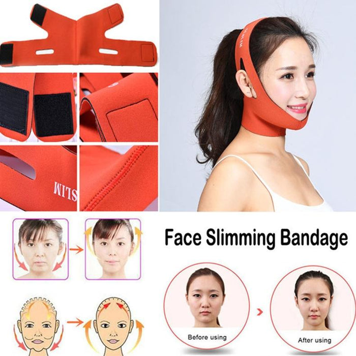 Orange Facial Firming Bandage For Women
