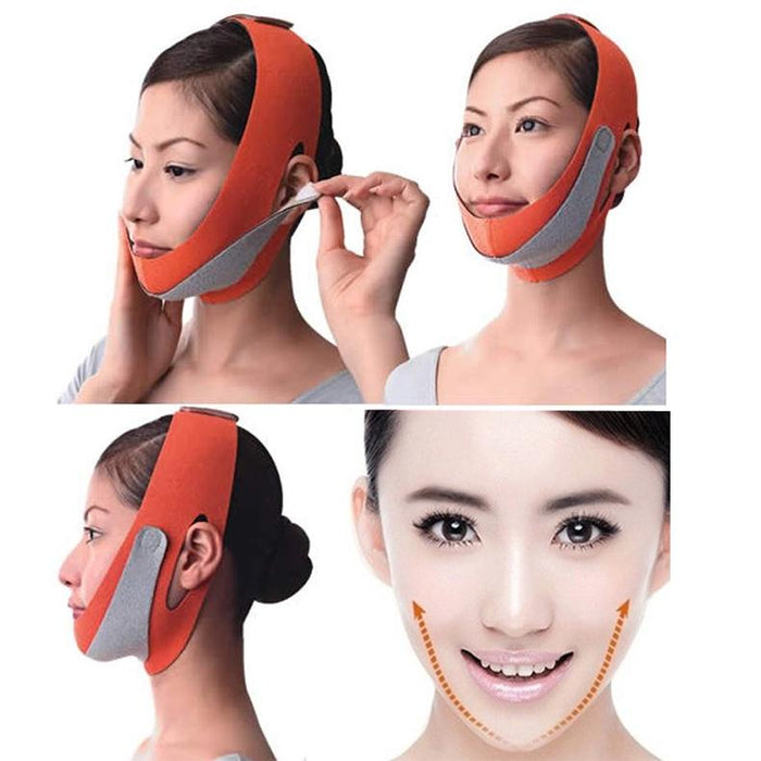 Orange Facial Firming Bandage For Women