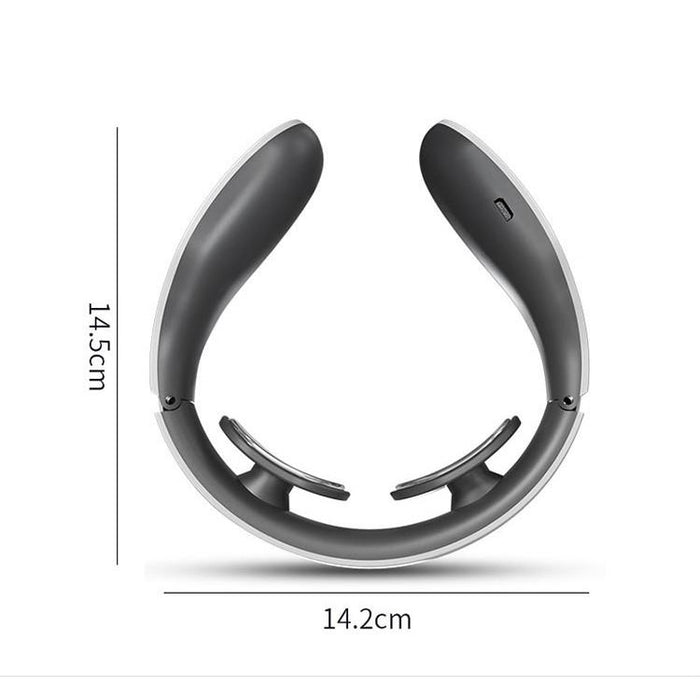 Portable Neck Massager With Heat Therapy Electromagnetic Pulse Technology