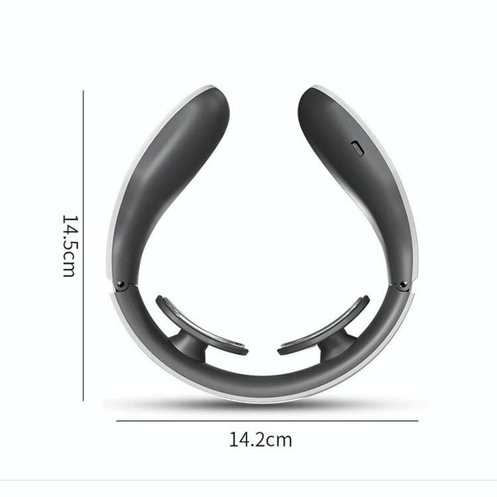 Remote Heating Neck Massager With Electromagnetic Pulse And Heat