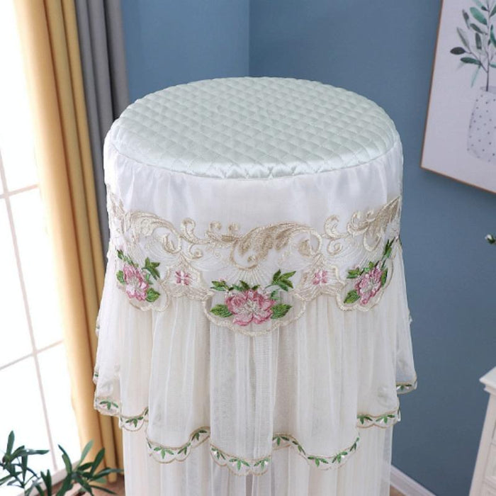 Lace Vertical Round Column Air Conditioner Dust Cover - Size 175Cm