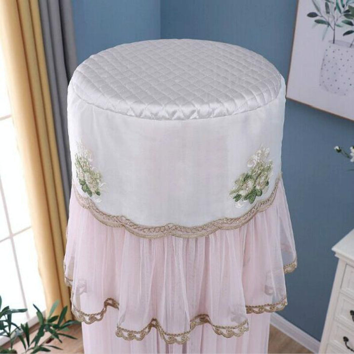 Lace Vertical Round Column Air Conditioner Dust Cover - Size 175Cm