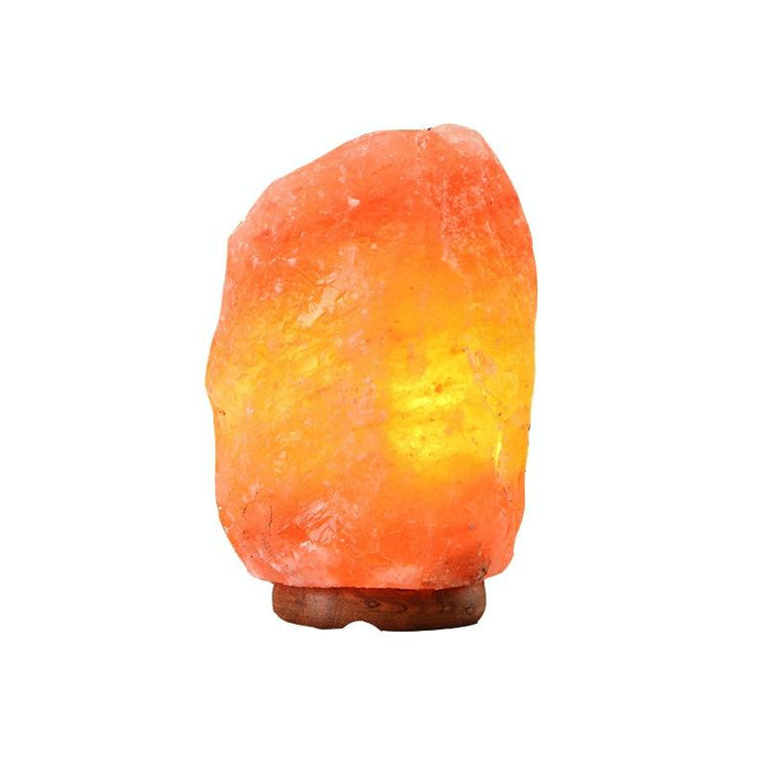 Usb Himalayan Salt Desk Lamp With Wood Base & Colourful Light 2-3Kg