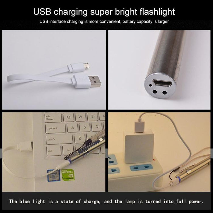 Usb Rechargeable Mini Led Flashlight Powerful & Portable