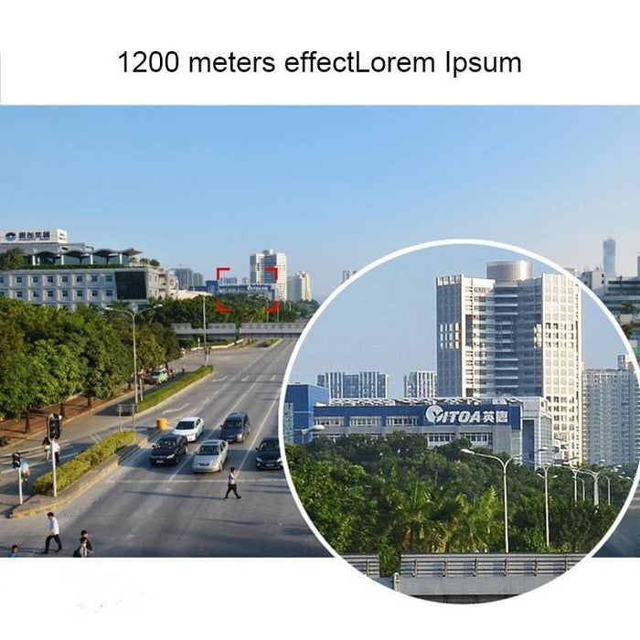 12X Telephoto Telescope Camera Zoom Mobile Phone External Lens Black