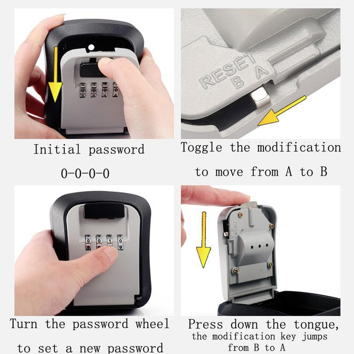 Wall Mounted 4 Digit Key Code Box For Home Or Construction Site