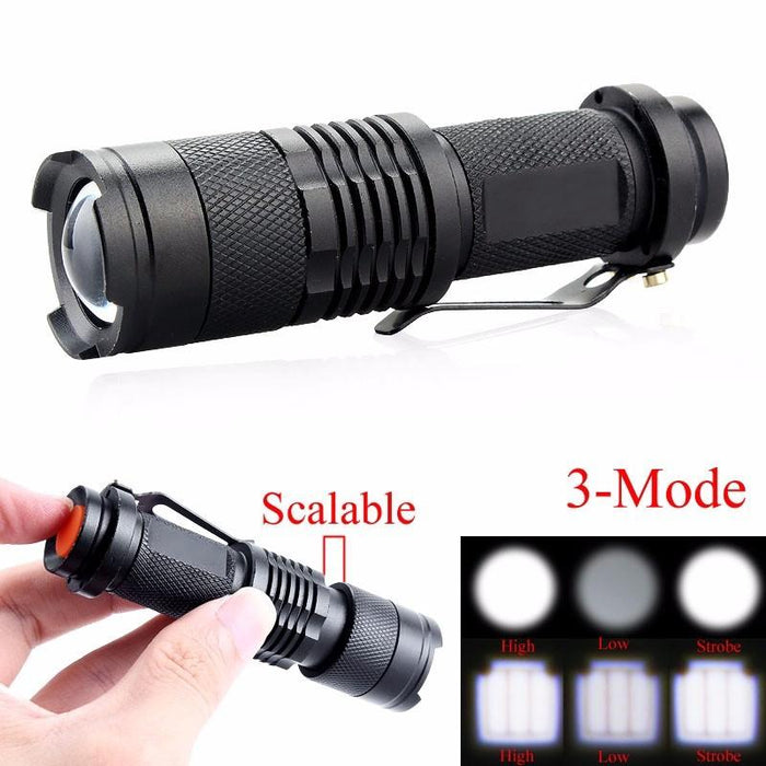 Rechargeable Outdoor Led Zoom Flashlight Single