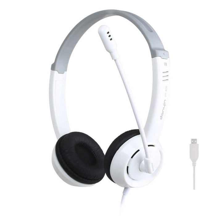 Head-Mounted Children'S Learning Headset With Mic 1.8M Cable Usb Style