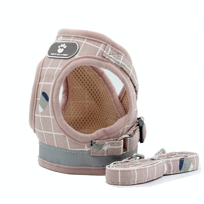 Xs Reflective & Breathable Pet Vest With Traction Rope