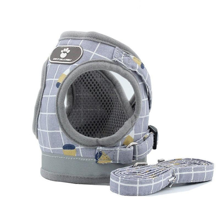 Xs Reflective & Breathable Pet Vest With Traction Rope