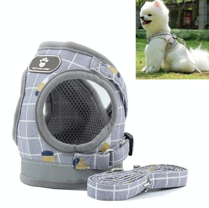 Xl Reflective & Breathable Pet Vest With Traction Rope