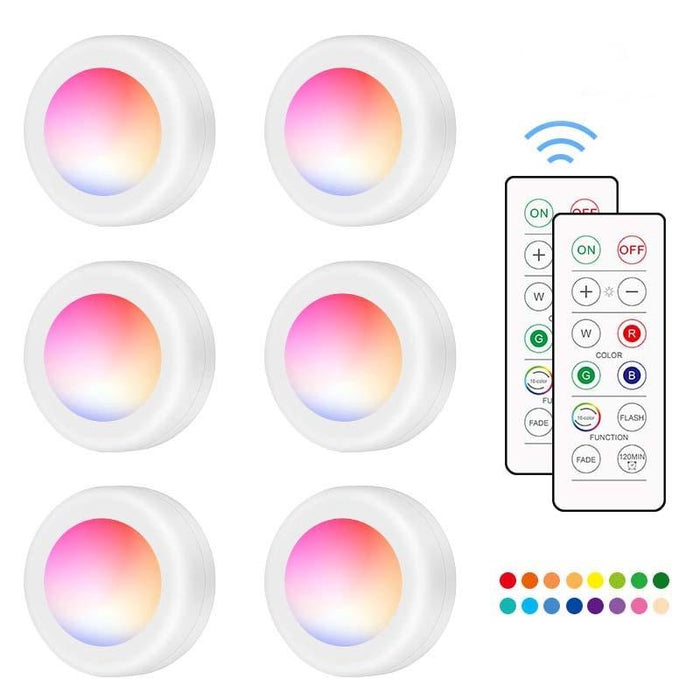 16-Colour Rgb Led Night Light Set With 2 Remotes Strobe Atmosphere Cabinet