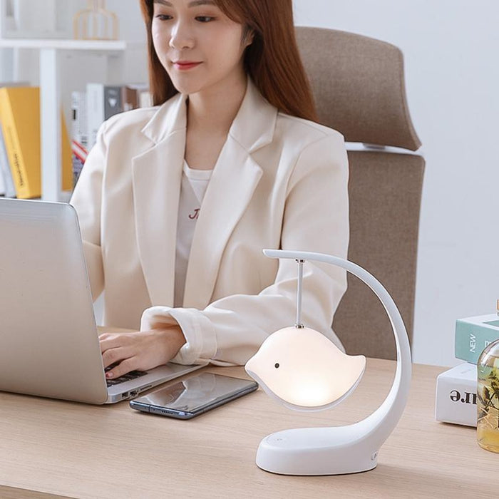 Bedside Bird Speaker Night Light Bluetooth Music Desk Lamp