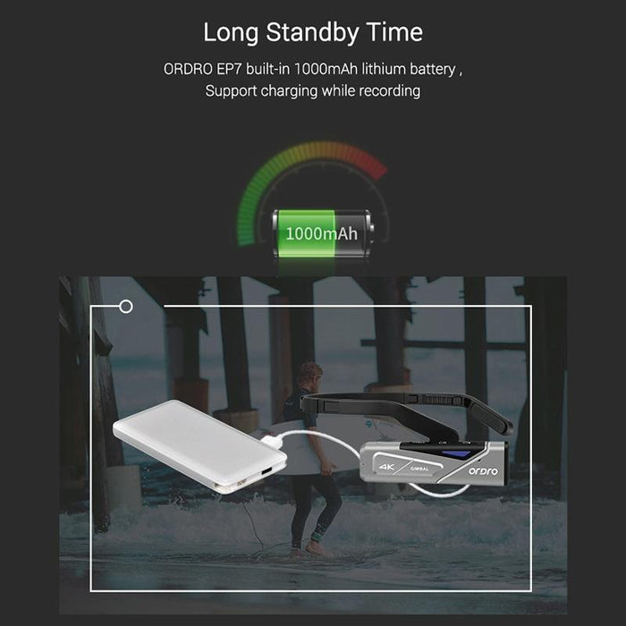 4K Head-Mounted Auto Focus Sports Camera Silver / Black