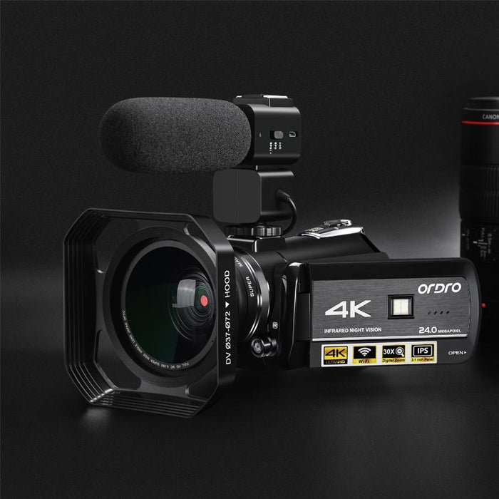 3.1 Inch 4K Full Hd Wifi Camcorder With Night Vision