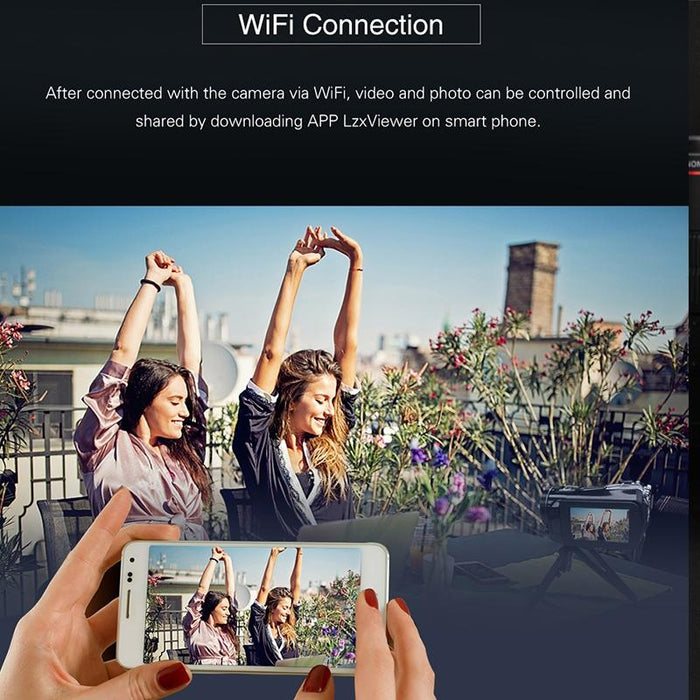 3.1 Inch 4K Full Hd Wifi Camcorder With Night Vision