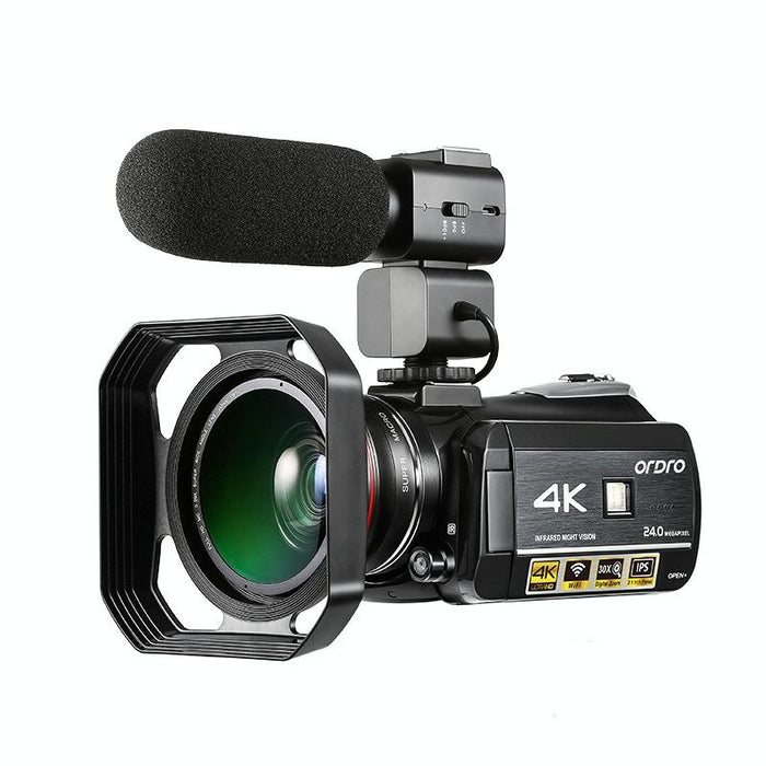 3.1 Inch 4K Full Hd Camcorder With Wifi Night Vision & Mic