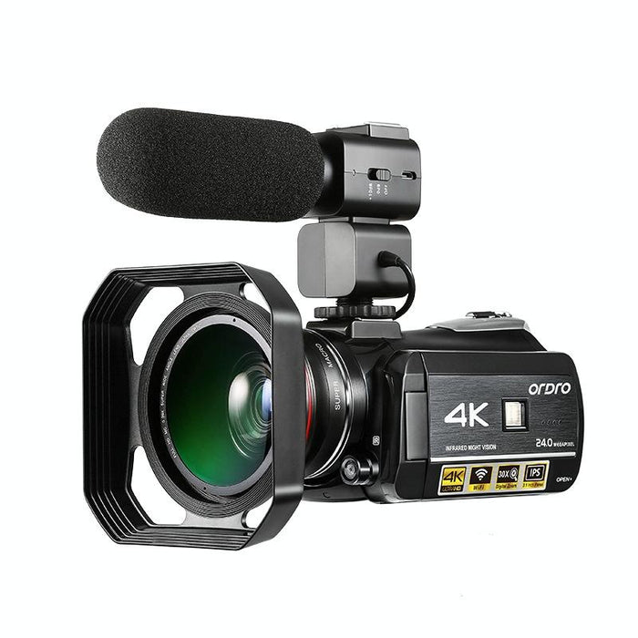 3.1 Inch 4K Full Hd Camcorder With Wifi Night Vision & Mic
