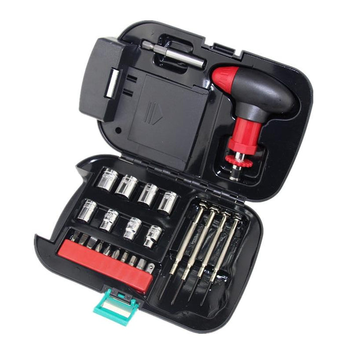 24-Piece Flashlight Tool Set Hardware Tools & Flashlight Combo